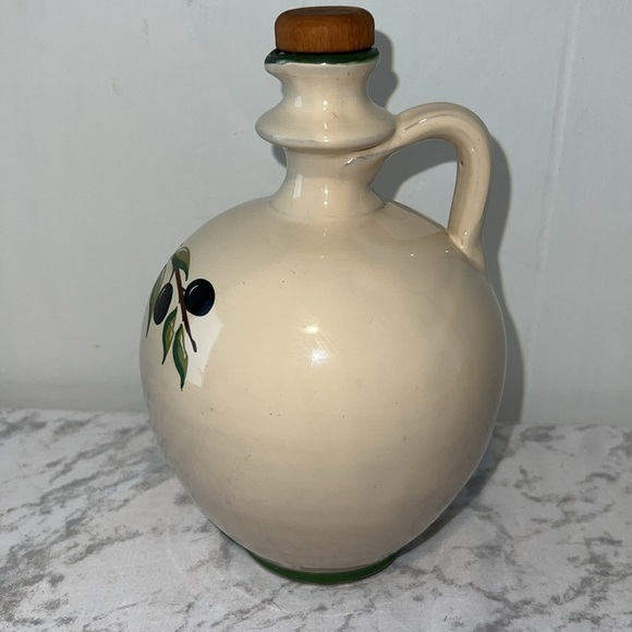 Rustic Terracotta Oil Cruet Jug Vase Handmade Italy Pottery - Picture 2 of 6